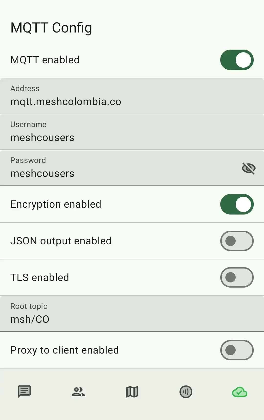 Configuración de MQTT